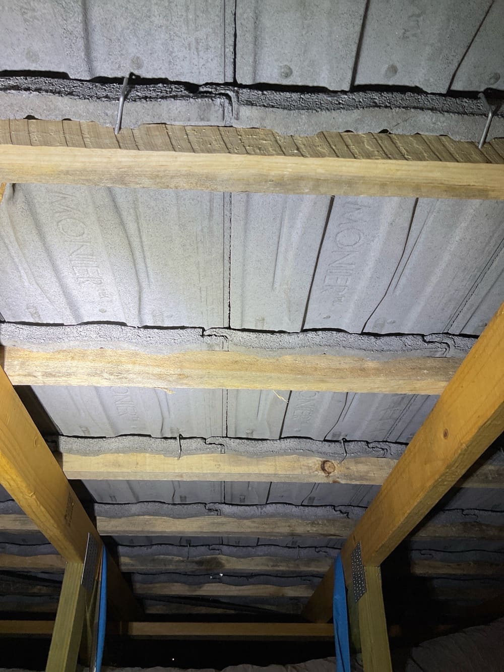Sarking under tile roof not installed, recorded during a lock-up inspection in Aintree