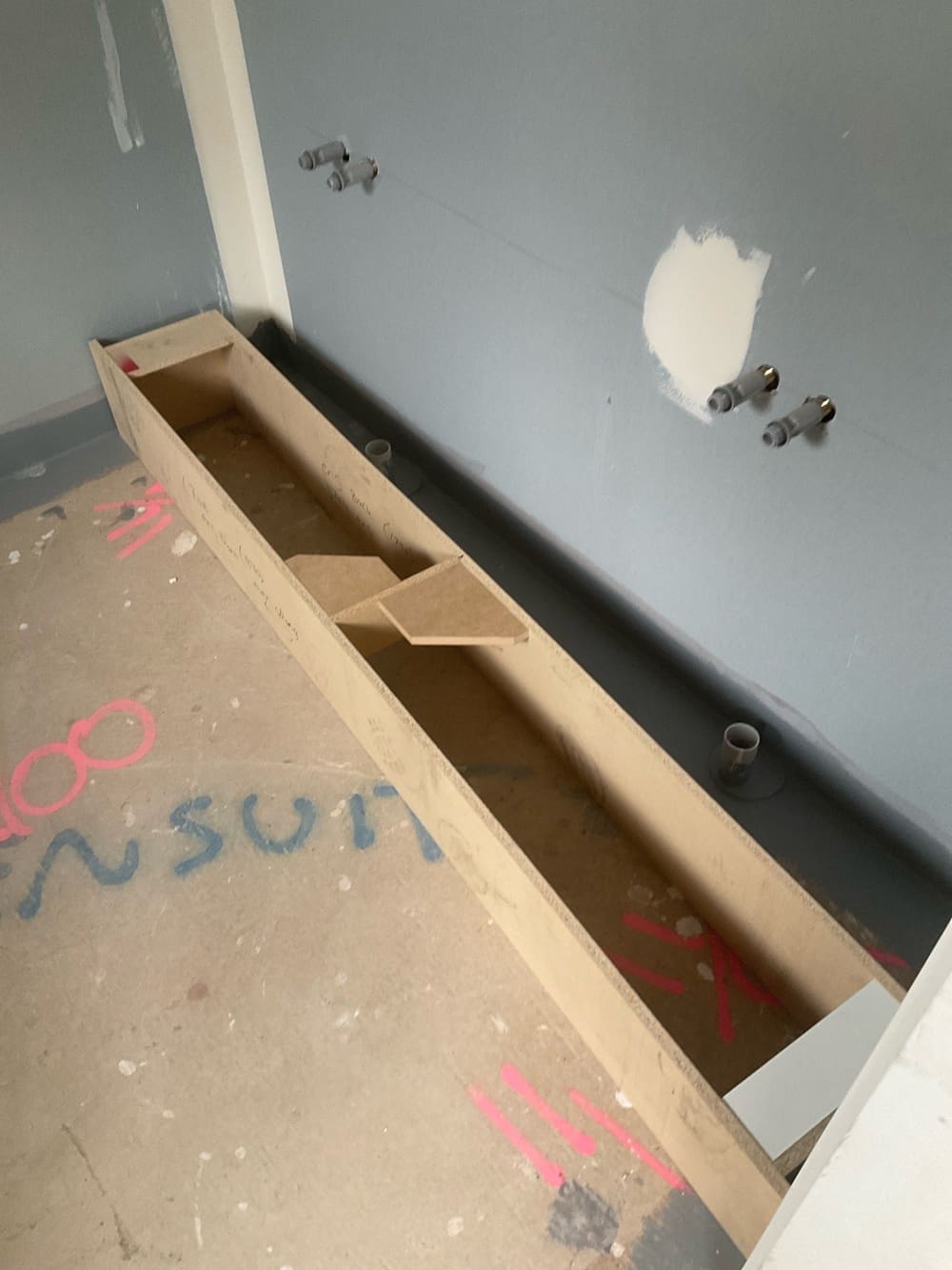 Vanity not installed, recorded during a PCI inspection in Aintree
